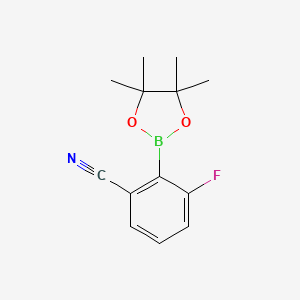 3-Fluoro-2-(4,4,5,5-tetramethyl-1,3,2-dioxaborolan-2-yl)benzonitrile chemical structure (CAS 624741-47-5)