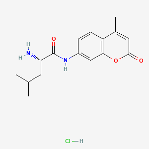 (S)-2-Amino-4-methyl-N-(4-methyl-2-oxo-2H-chromen-7-yl)pentanamide hydrochloride chemical structure (CAS 62480-44-8)