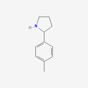 2-(4-Methylphenyl)pyrrolidine chemical structure (CAS 62506-76-7)