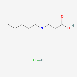 3-(Methyl(pentyl)amino)propanoic acid hydrochloride chemical structure (CAS 625120-81-2)
