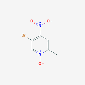 5-Bromo-2-methyl-4-nitropyridine 1-oxide chemical structure (CAS 62516-08-9)
