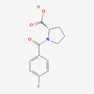 (S)-1-(4-Fluorobenzoyl)pyrrolidine-2-carboxylic acid chemical structure (CAS 62522-93-4)