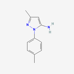 5-Amino-3-methyl-1-p-tolylpyrazole chemical structure (CAS 62535-60-8)