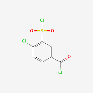 4-Chloro-3-(chlorosulfonyl)benzoyl chloride chemical structure (CAS 62574-66-7)