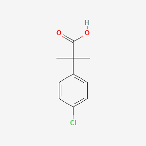 2-(4-Chlorophenyl)-2-methylpropanoic acid chemical structure (CAS 6258-30-6)