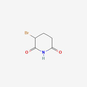 3-Bromopiperidine-2,6-dione chemical structure (CAS 62595-74-8)