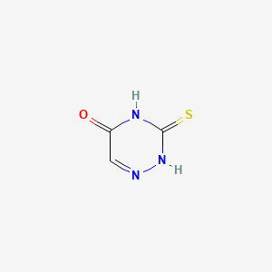 3-Thioxo-3,4-dihydro-1,2,4-triazin-5(2H)-one chemical structure (CAS 626-08-4)