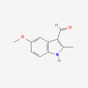 5-Methoxy-2-methylindole-3-carboxaldehyde chemical structure (CAS 6260-86-2)