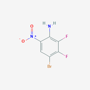 4-Bromo-2,3-difluoro-6-nitroaniline chemical structure (CAS 626238-73-1)