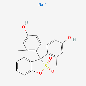 3,3-Bis(4-hydroxy-2-methylphenyl)-3H-benzo[d][1,2]oxathiole 2,2-dioxide, sodium salt chemical structure (CAS 62625-31-4)