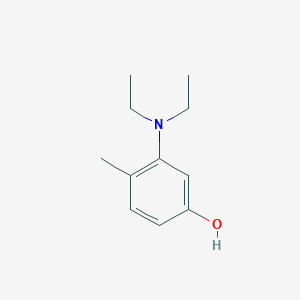 3-(Diethylamino)-4-methylphenol chemical structure (CAS 6265-08-3)