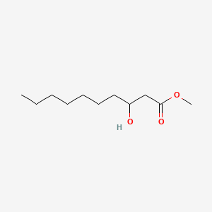 Methyl 3-hydroxydecanoate chemical structure (CAS 62675-82-5)