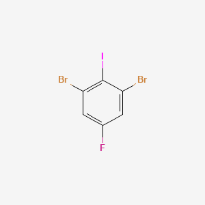 1,3-Dibromo-5-fluoro-2-iodobenzene chemical structure (CAS 62720-29-0)