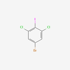 5-Bromo-1,3-dichloro-2-iodobenzene chemical structure (CAS 62720-30-3)