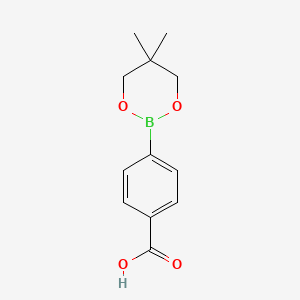 4-(5,5-Dimethyl-1,3,2-dioxaborinan-2-yl)benzoic acid chemical structure (CAS 62729-39-9)
