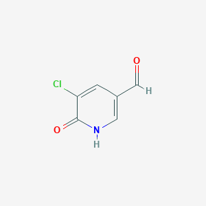 5-Chloro-6-hydroxynicotinaldehyde chemical structure (CAS 627501-18-2)
