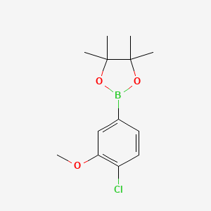 2-(4-Chloro-3-methoxyphenyl)-4,4,5,5-tetramethyl-1,3,2-dioxaborolane chemical structure (CAS 627525-96-6)