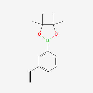 2-(3-Ethenylphenyl)-4,4,5,5-tetramethyl-1,3,2-dioxaborolane chemical structure (CAS 627525-99-9)