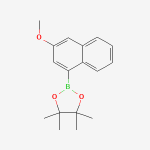 2-(3-Methoxynaphthalen-1-yl)-4,4,5,5-tetramethyl-1,3,2-dioxaborolane chemical structure (CAS 627526-33-4)