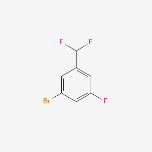 1-Bromo-3-(difluoromethyl)-5-fluorobenzene chemical structure (CAS 627526-90-3)