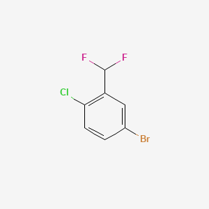 4-Bromo-1-chloro-2-(difluoromethyl)benzene chemical structure (CAS 627527-07-5)