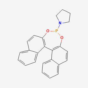 (S)-1-(Dinaphtho[2,1-d:1',2'-f][1,3,2]dioxaphosphepin-4-yl)pyrrolidine chemical structure (CAS 627528-96-5)