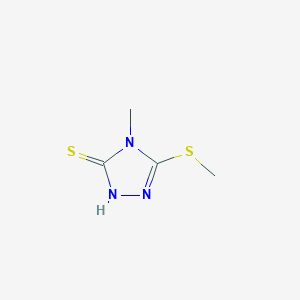 4-Methyl-3-(methylsulfanyl)-4,5-dihydro-1H-1,2,4-triazole-5-thione chemical structure (CAS 62770-12-1)