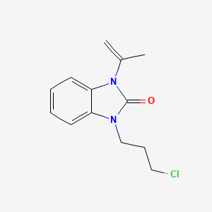 1-(3-Chloropropyl)-3-(prop-1-en-2-yl)-1,3-dihydro-2H-benzo[d]imidazol-2-one chemical structure (CAS 62780-84-1)