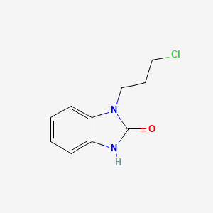 1-(3-Chloropropyl)-1H-benzo[d]imidazol-2(3H)-one chemical structure (CAS 62780-89-6)