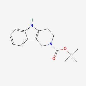 tert-Butyl 1,3,4,5-tetrahydro-2H-pyrido[4,3-b]indole-2-carboxylate chemical structure (CAS 627869-56-1)