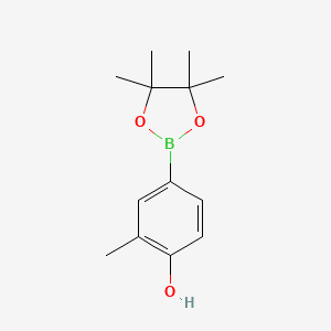 2-Methyl-4-(4,4,5,5-tetramethyl-1,3,2-dioxaborolan-2-yl)phenol chemical structure (CAS 627906-52-9)