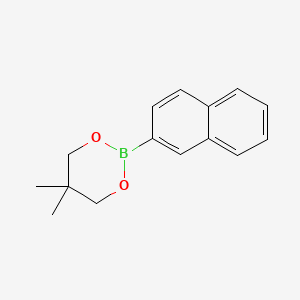 5,5-Dimethyl-2-(naphthalen-2-yl)-1,3,2-dioxaborinane chemical structure (CAS 627906-96-1)