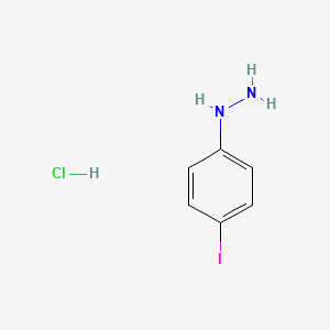 (4-Iodophenyl)hydrazine hydrochloride chemical structure (CAS 62830-55-1)