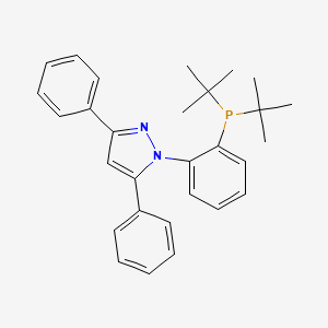1-(2-(Di-tert-butylphosphino)phenyl)-3,5-diphenyl-1H-pyrazole chemical structure (CAS 628333-86-8)