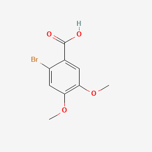 2-Bromo-4,5-dimethoxybenzoic acid chemical structure (CAS 6286-46-0)