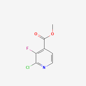Methyl 2-chloro-3-fluoro-4-pyridinecarboxylate chemical structure (CAS 628691-95-2)