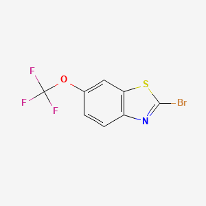 2-Bromo-6-(trifluoromethoxy)benzo[d]thiazole chemical structure (CAS 628725-99-5)