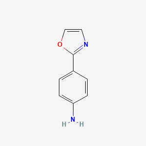 4-(Oxazol-2-yl)aniline chemical structure (CAS 62882-11-5)