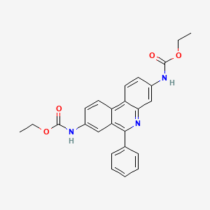 Diethyl (6-phenylphenanthridine-3,8-diyl)dicarbamate chemical structure (CAS 62895-39-0)
