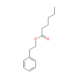 Phenethyl hexanoate chemical structure (CAS 6290-37-5)