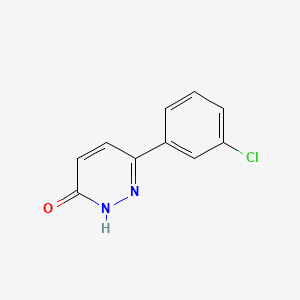 6-(3-Chlorophenyl)-2,3-dihydropyridazin-3-one chemical structure (CAS 62902-66-3)
