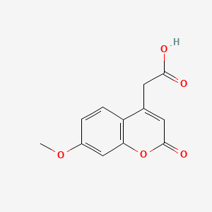 2-(7-Methoxy-2-oxo-2H-chromen-4-yl)acetic acid chemical structure (CAS 62935-72-2)