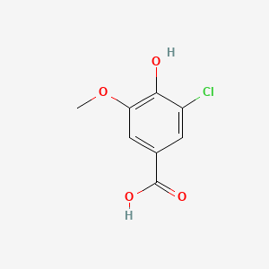 3-Chloro-4-hydroxy-5-methoxybenzoic acid chemical structure (CAS 62936-23-6)