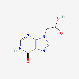 2-(6-Oxo-1,6-dihydro-9H-purin-9-yl)acetic acid chemical structure (CAS 6298-53-9)