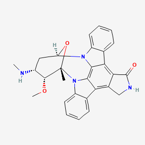 (5S,6R,7R,9R)-6-Methoxy-5-methyl-7-(methylamino)-6,7,8,9,15,16-hexahydro-5H,14H-17-oxa-4b,9a,15-triaza-5,9-methanodibenzo[b,h]cyclonona[jkl]cyclopenta[e]-as-indacen-14-one chemical structure (CAS 62996-74-1)