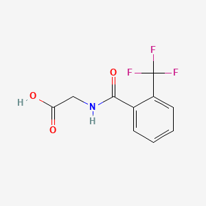 2-{[2-(Trifluoromethyl)phenyl]formamido}acetic acid chemical structure (CAS 630117-94-1)