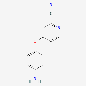 4-(4-Aminophenoxy)picolinonitrile chemical structure (CAS 630125-69-8)