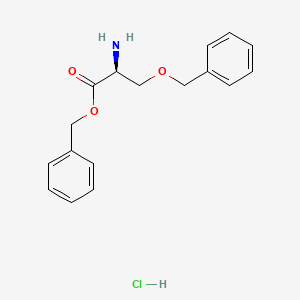 (S)-Benzyl 2-amino-3-(benzyloxy)propanoate hydrochloride chemical structure (CAS 63024-01-1)