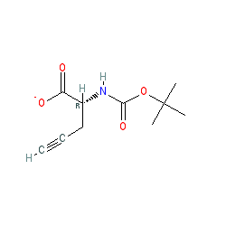 (R)-2-((tert-Butoxycarbonyl)amino)pent-4-ynoic acid chemical structure (CAS 63039-46-3)