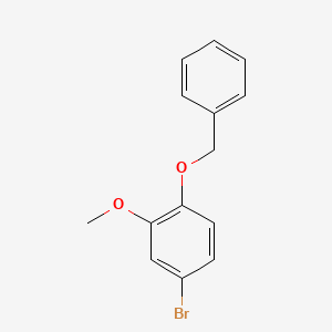 1-(Benzyloxy)-4-bromo-2-methoxybenzene chemical structure (CAS 63057-72-7)